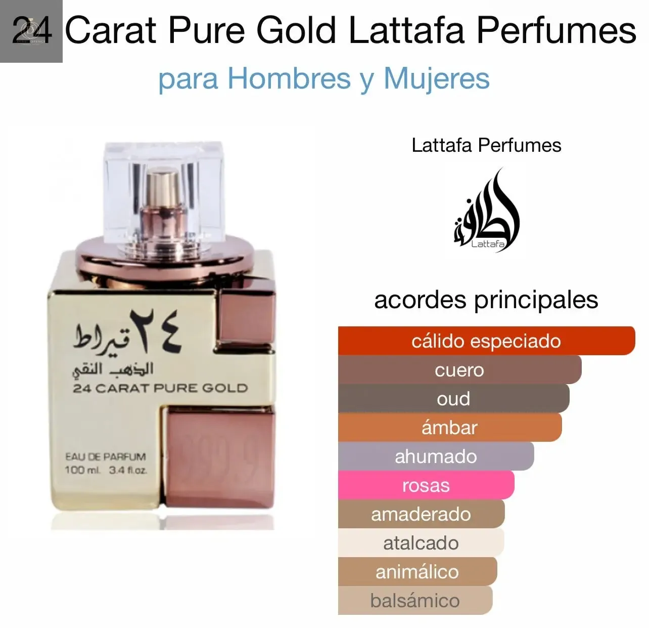 24 CARAT PURE GOLD Lattafa 100 ml