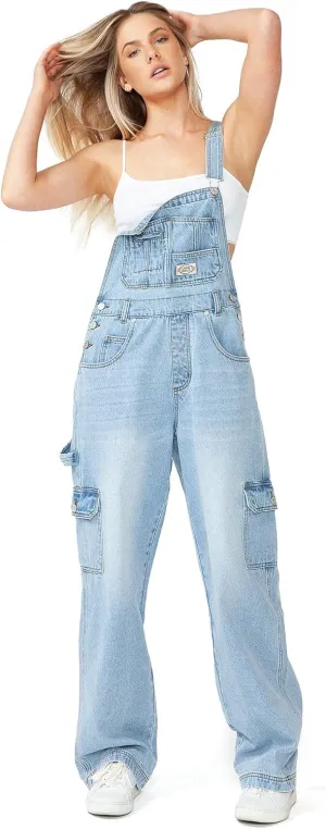 90s Retro Dungaree Utility Denim Twill Jumpsuit Overalls