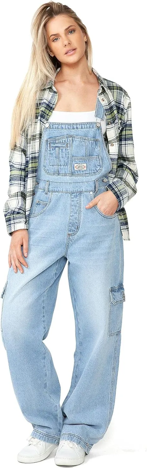 90s Retro Dungaree Utility Denim Twill Jumpsuit Overalls