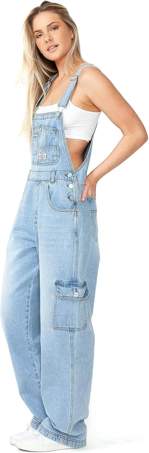 90s Retro Dungaree Utility Denim Twill Jumpsuit Overalls