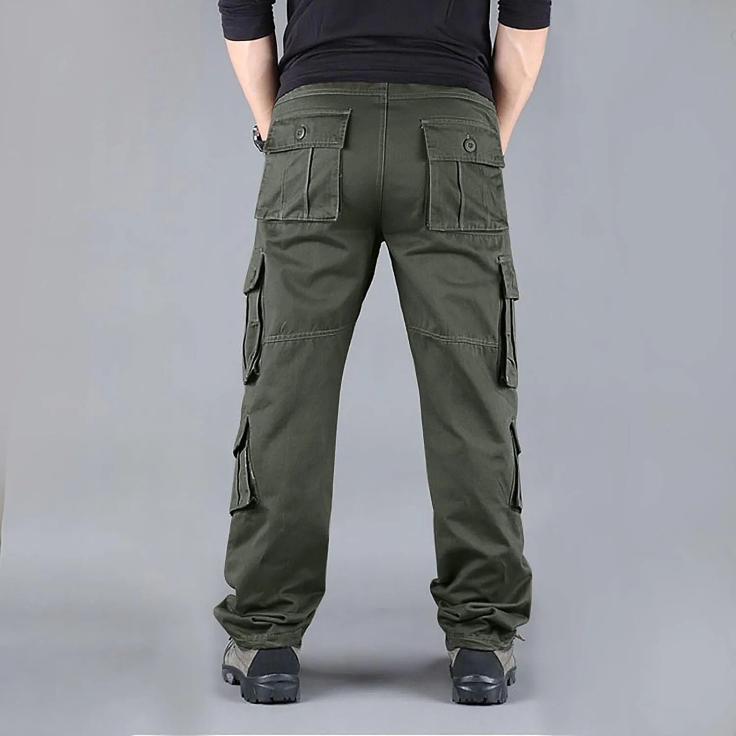 ADHOWBEW Cargo Pants Men Hiking Stretch Workout Waterproof Big and Tall Construction Trousers