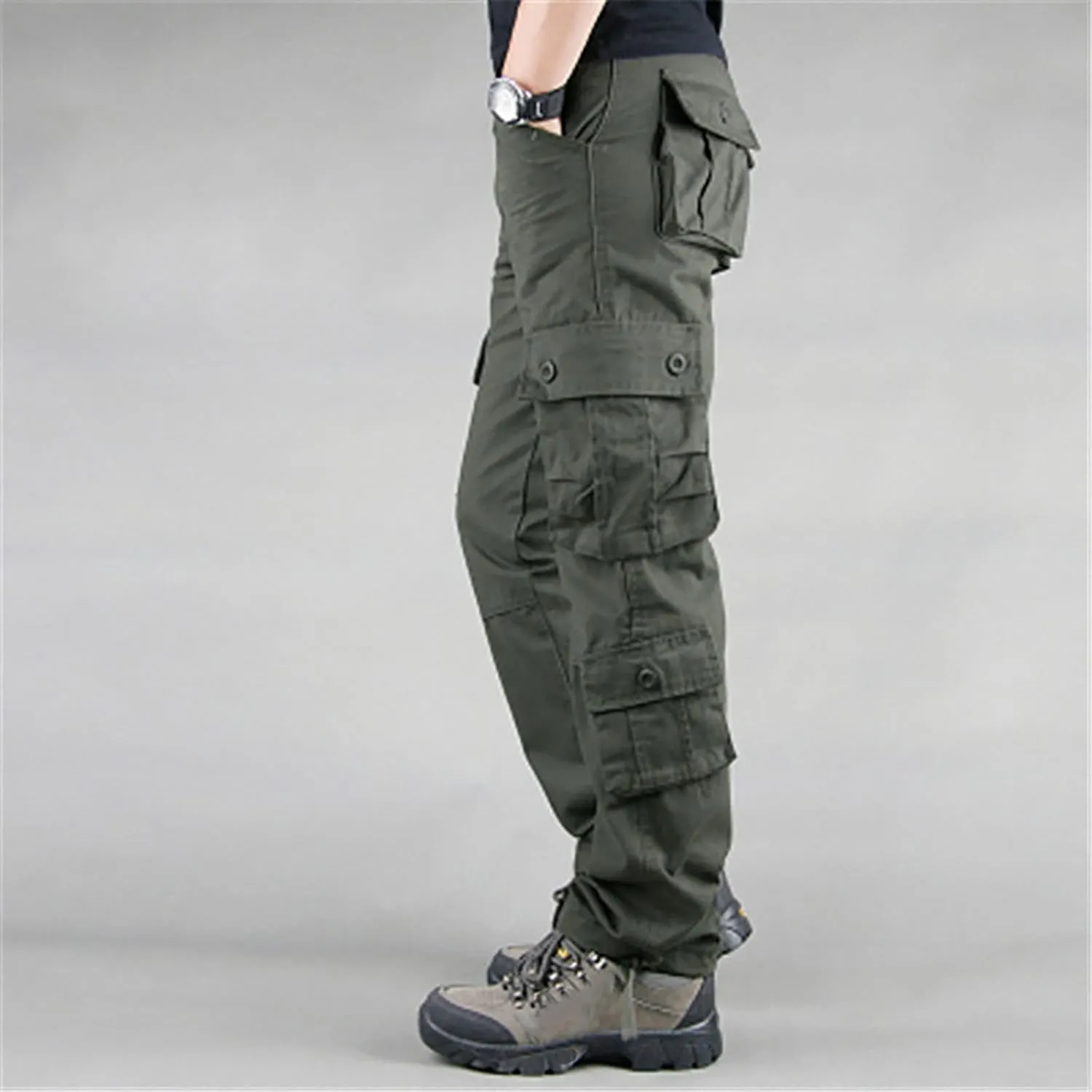 ADHOWBEW Cargo Pants Men Hiking Stretch Workout Waterproof Big and Tall Construction Trousers