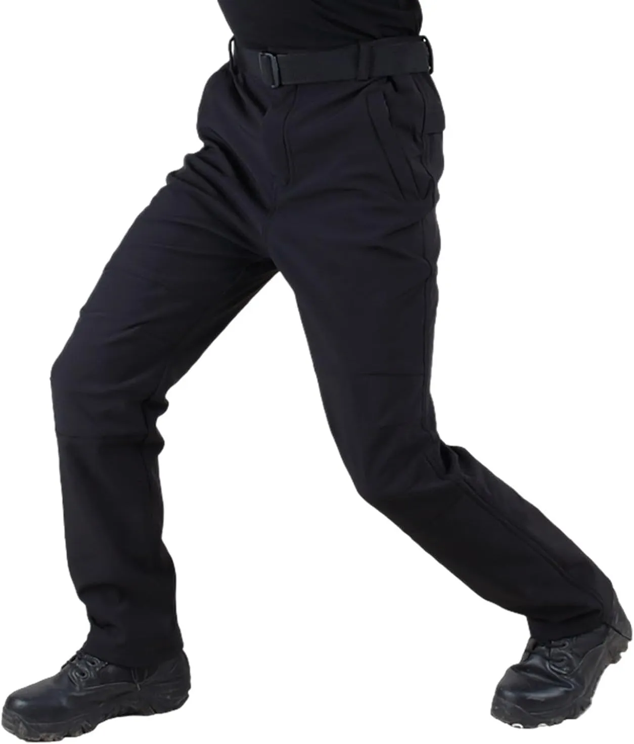 ADHOWBEW Tactical Cargo Pants for Men Elastic Waist Relaxed Fit Big and Tall Construction Pockets Hiking Trousers