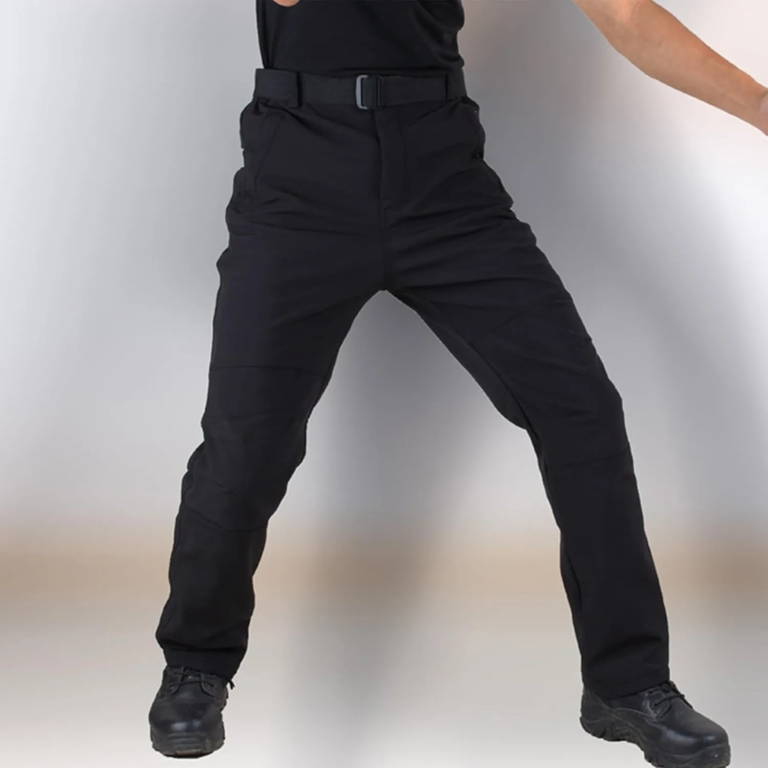 ADHOWBEW Tactical Cargo Pants for Men Elastic Waist Relaxed Fit Big and Tall Construction Pockets Hiking Trousers