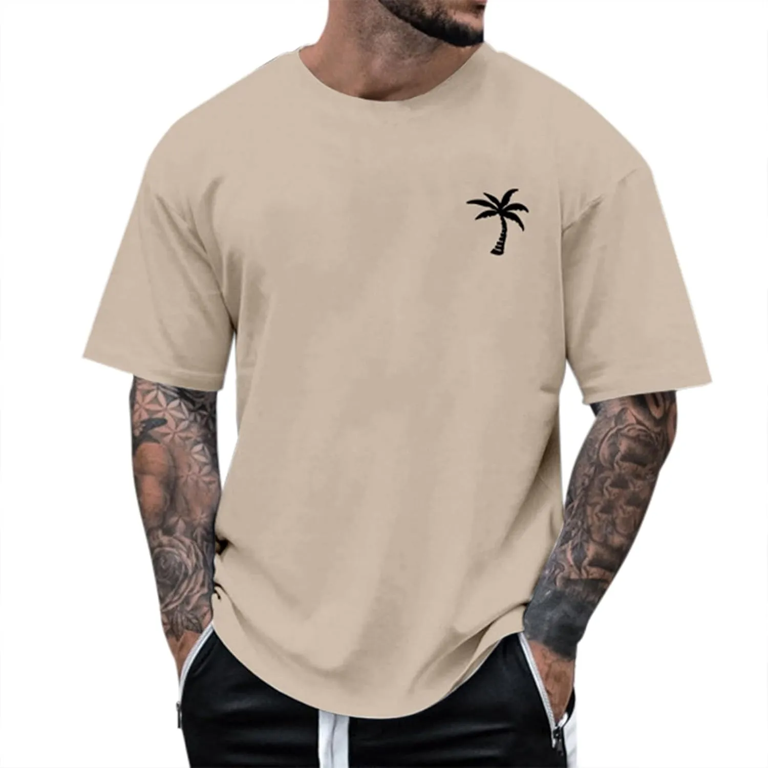 Alalaso Mens T-Shirts Short Sleeve Crew Neck Shirts Casual Loose Fit Tops Athletic Quick Dry Active Tee Shirts for Men