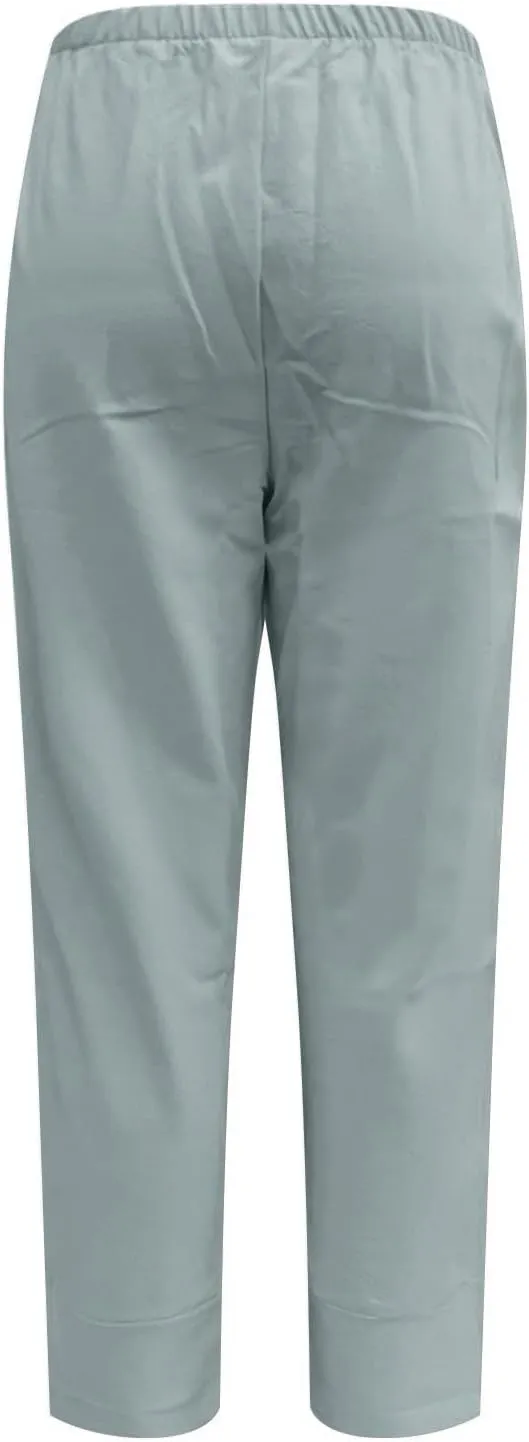 Capri Pants for Women 2024 Home Female Women's Knee Length Leggings Causal Lounge Pants with Pockets Ladies Capri