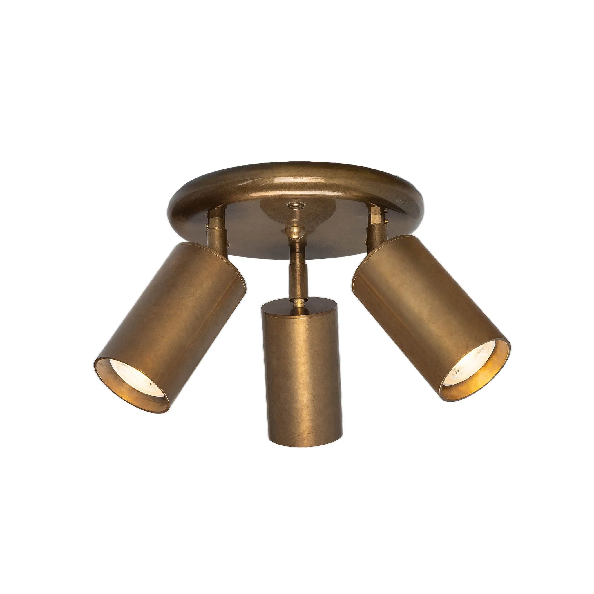 Evanston brass 3-spotlight | antique brass