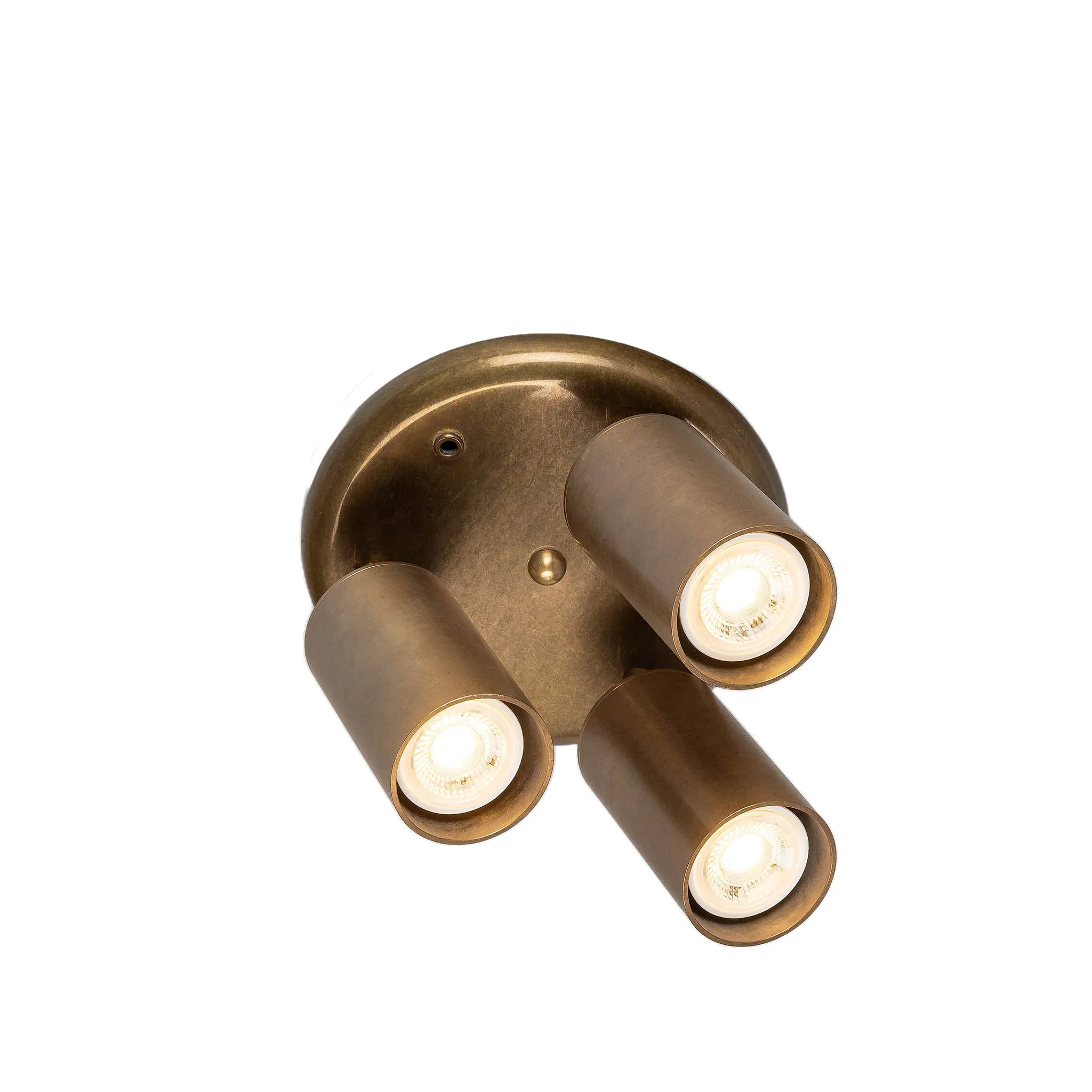 Evanston brass 3-spotlight | antique brass