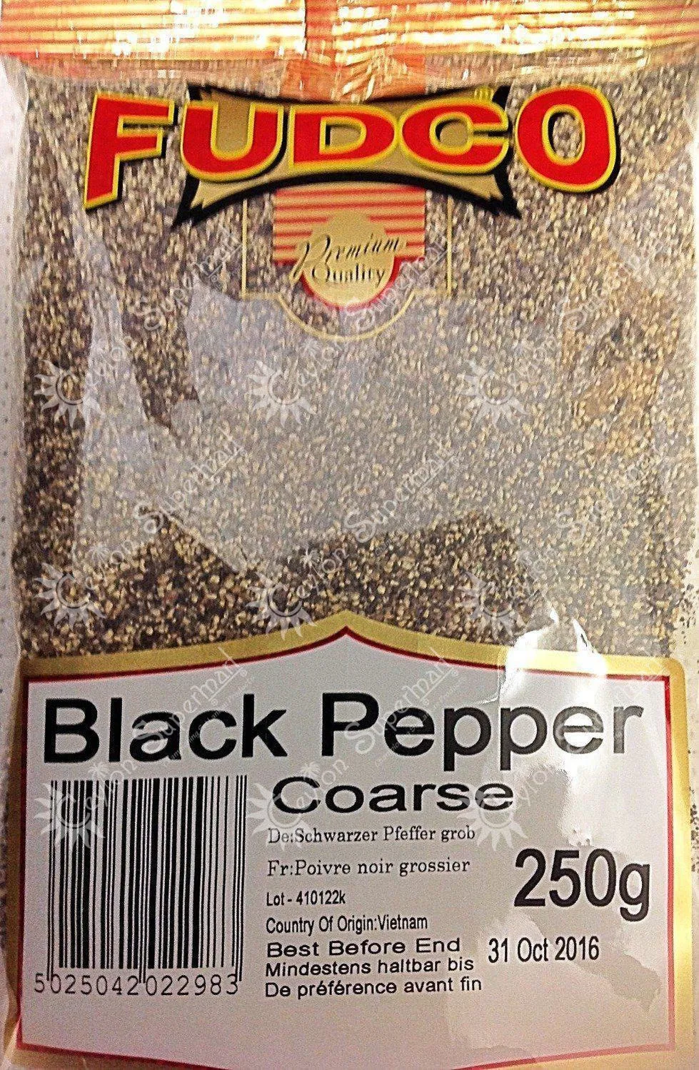 Fudco Black Pepper Coarse, 250g