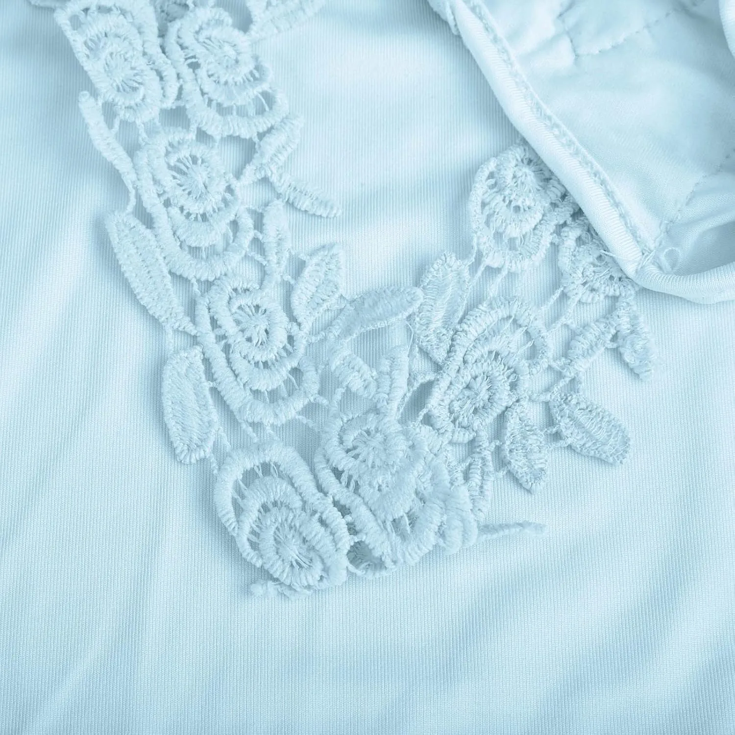 Lace Crochet Cold Shoulder Tops for Women Trendy Summer Short Sleeve Tunic Shirts Casual Loose Strappy Blouses