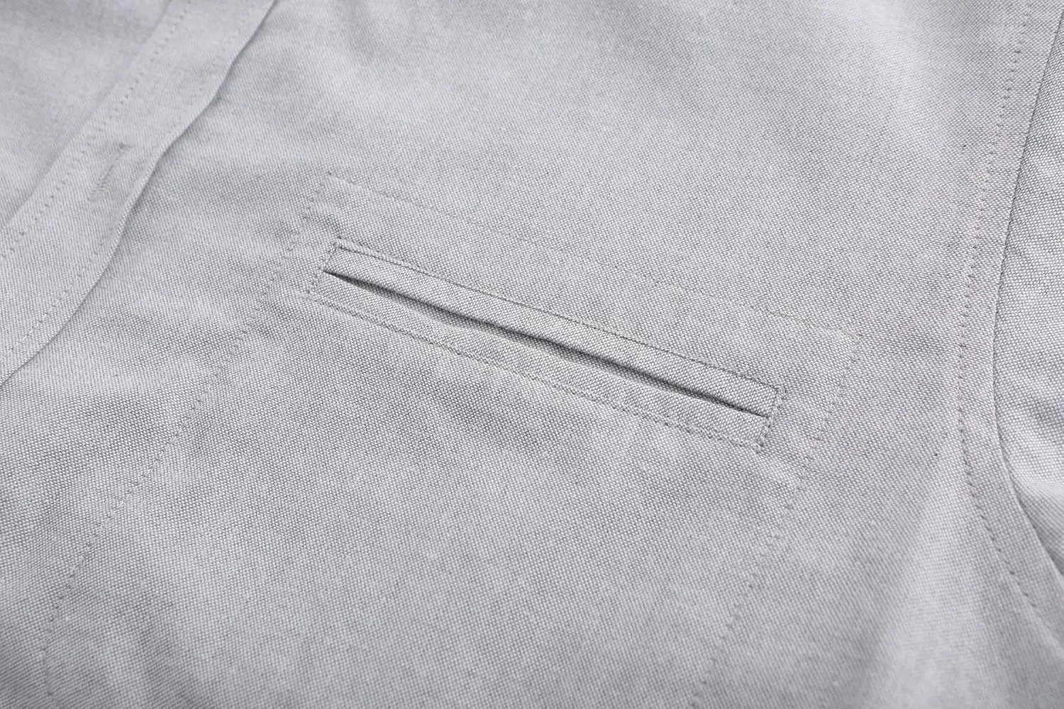 Men Banded Collar Shirts Oxford Mandarin Collar Shirts Camisa sin Cuello para Hombre