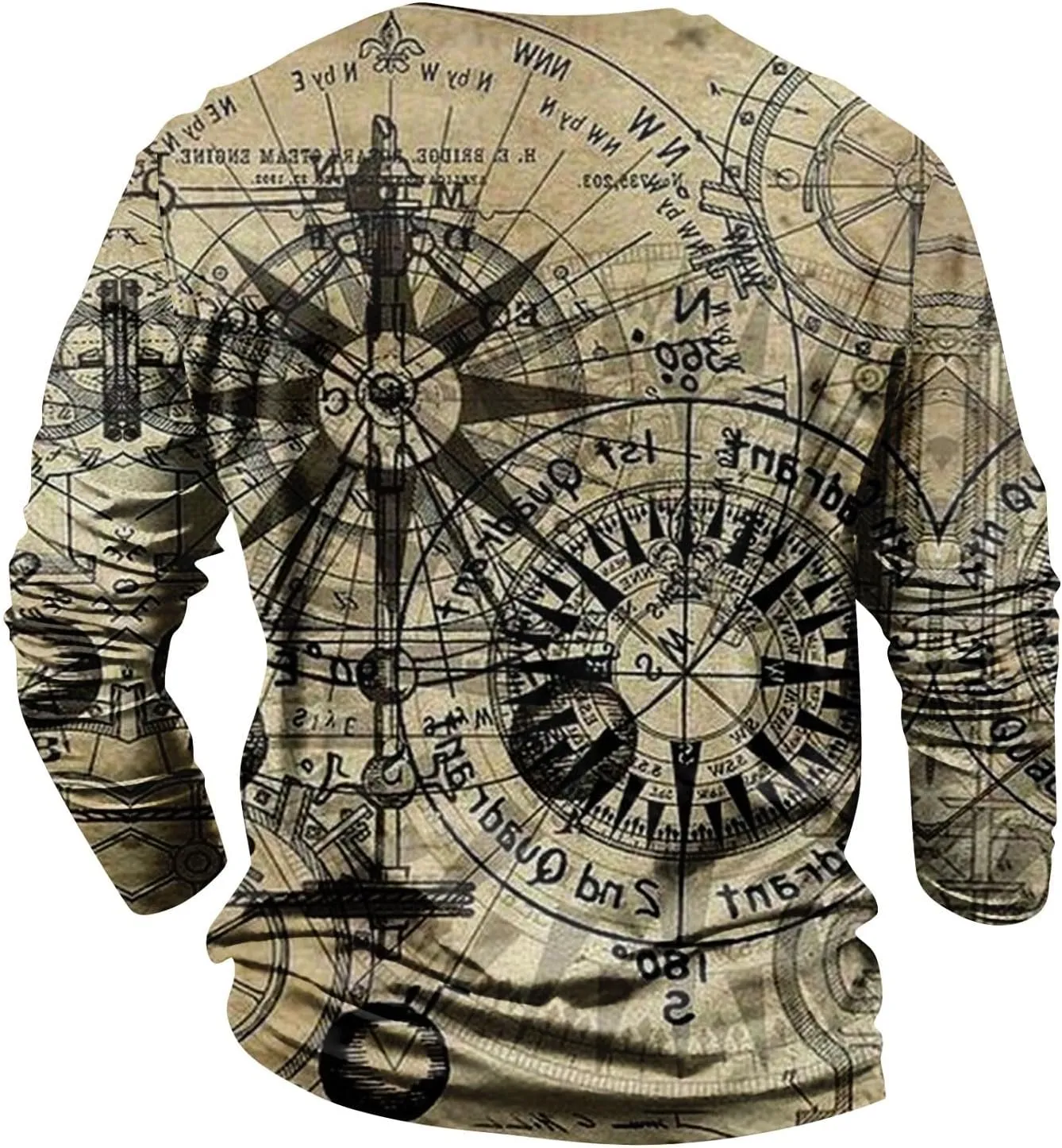 Men's 2023 Autumn Casual T Shirt Graphic Abstract Long Sleeve Print Fashion Shirts Designer Vintage Blouse Tops