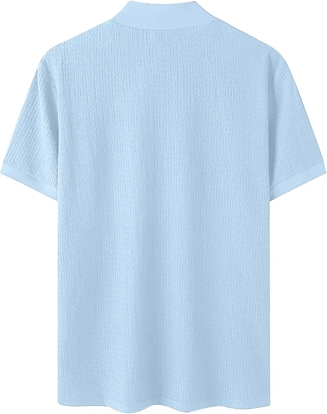 Men's Mock Turtleneck Sweater Short Sleeve Casual Basic Tops Jacquard Knit Pullover Tee Fitted Textured Undershirts