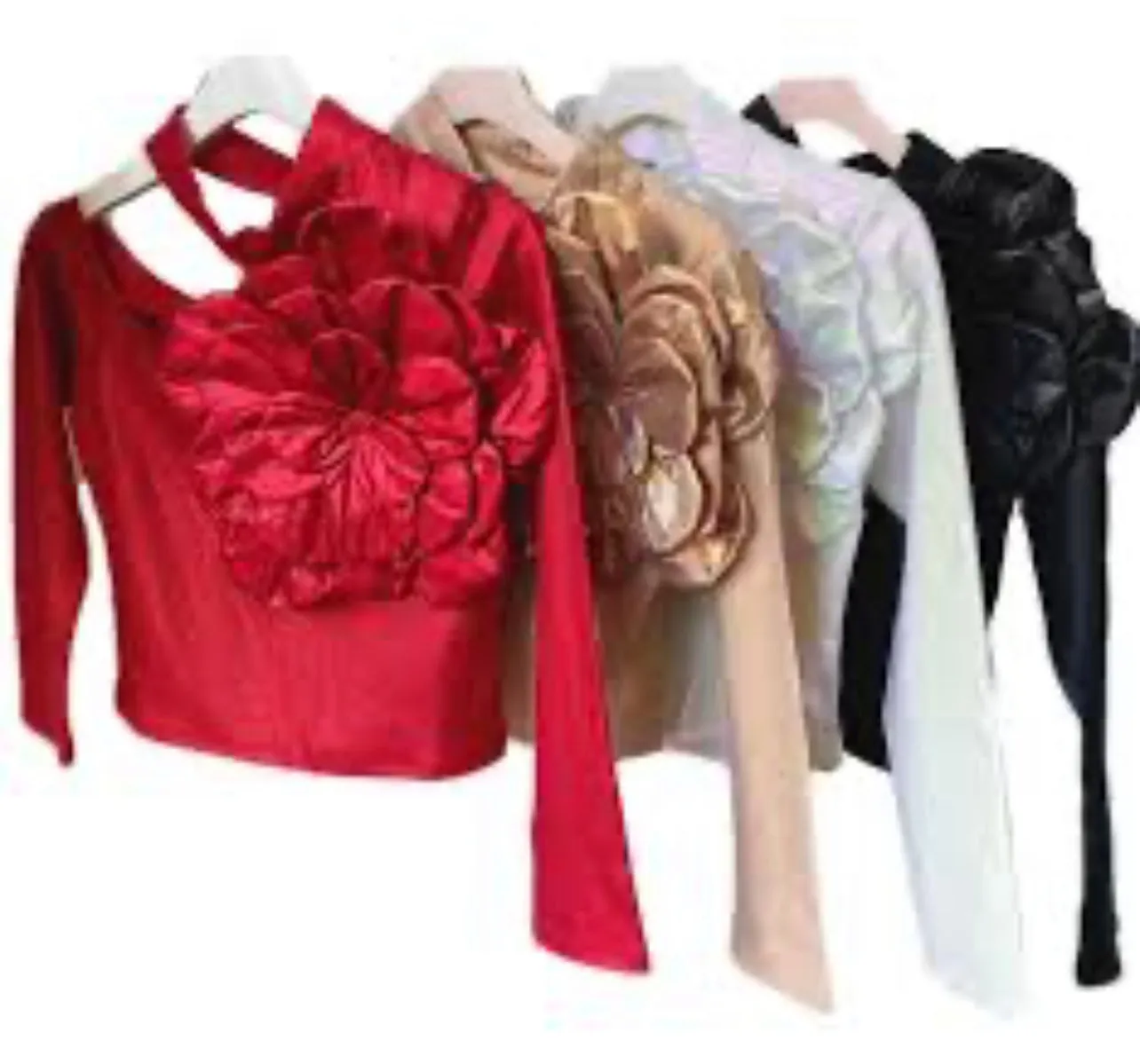 OVERSIZED FLOWER METALLIC SWEATER