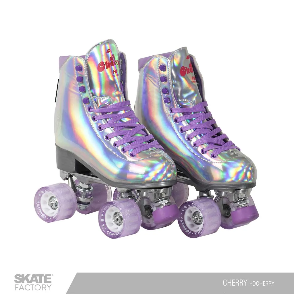 PATINES CLÁSICOS CHERRY QUADS DAMA PLATA