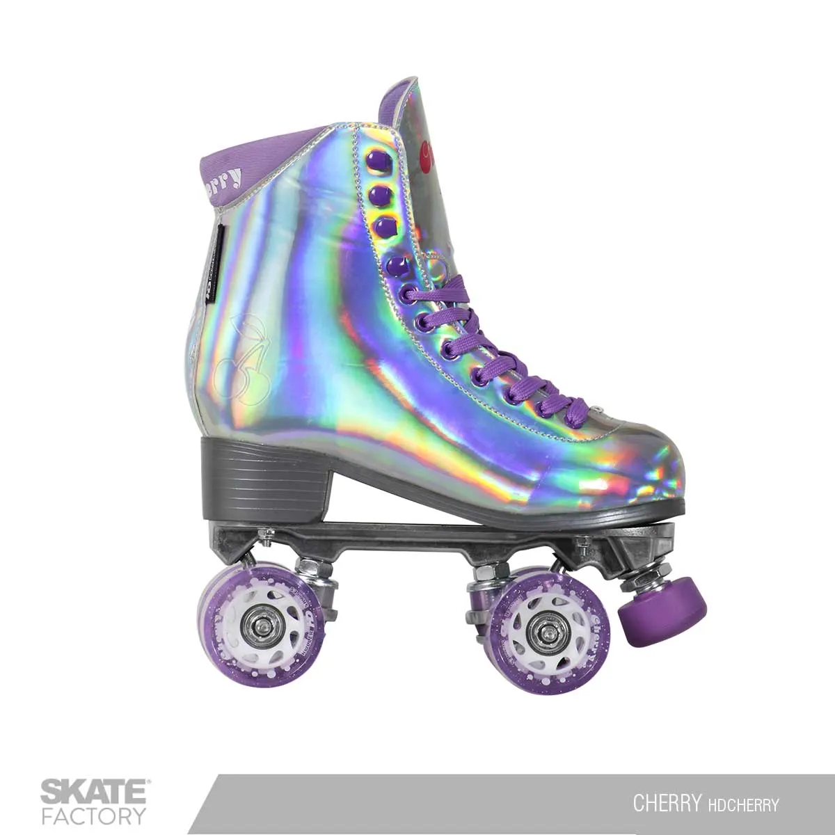 PATINES CLÁSICOS CHERRY QUADS DAMA PLATA
