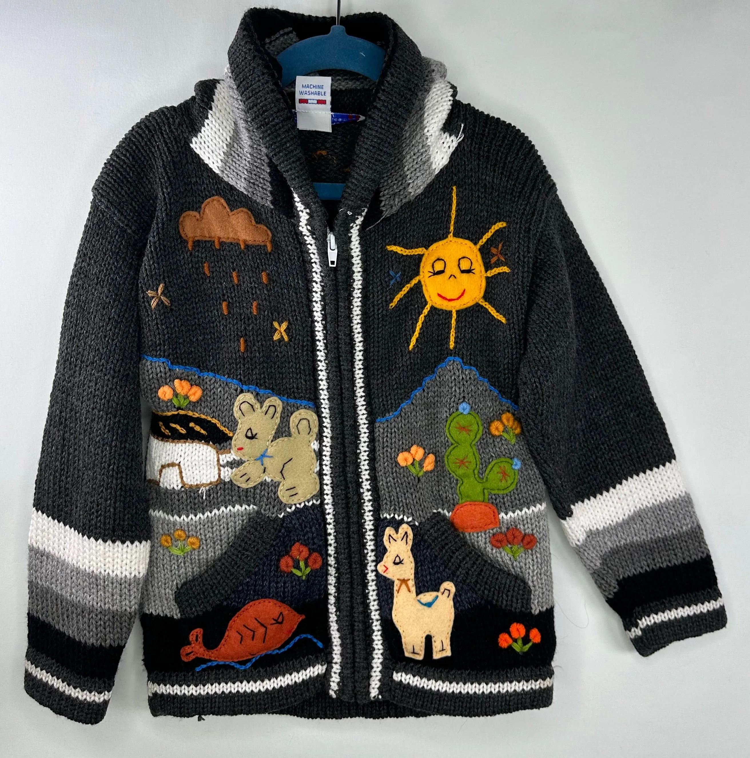 Peruvian Sweater NEW Grey size 5-6