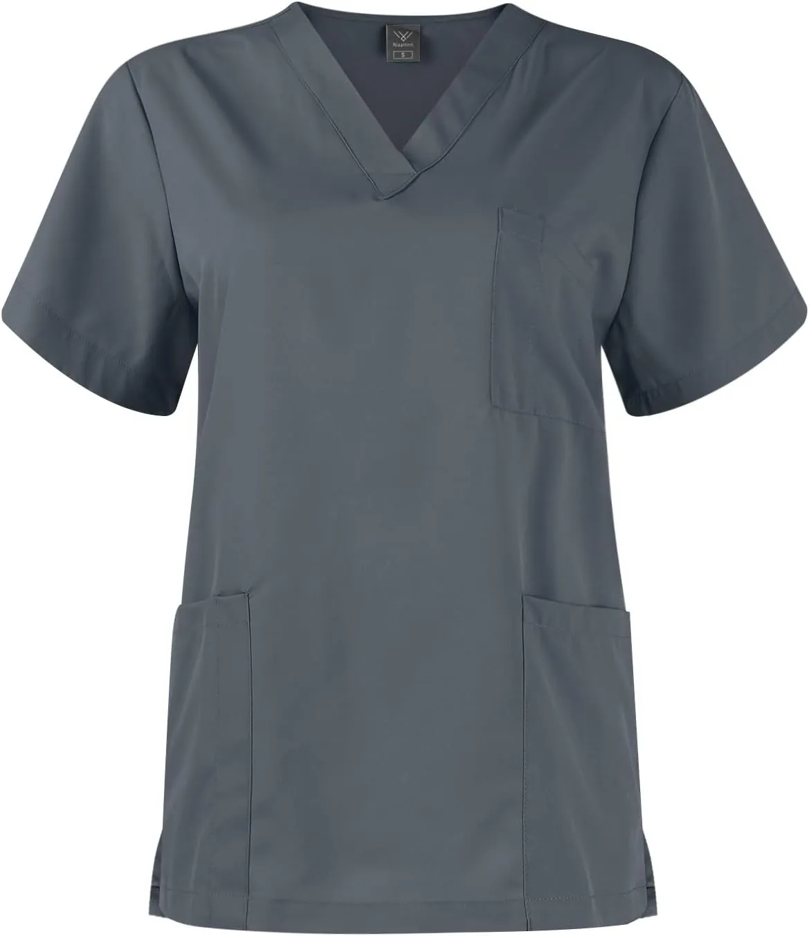 Scrubs for Women Set Stretch V-Neck Scrub Tops with Pockets & Cargo Pant Quick Drying Solid Nurse Uniform