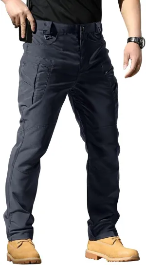 Tactical Cargo Pants for Men Ripstop Relaxed Fit Chino Work Pants Flexcamo - Waterproof Hiking Pants Multi Pockets