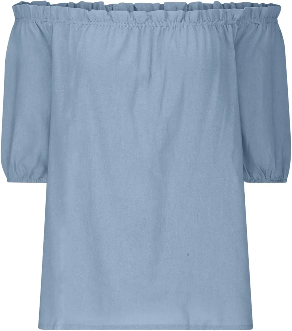 Womens Off Shoulder Tops Linen Cotton Tunic Tops Long Sleeves Ruffle Balloon Sleeve Shirts Summer Casual Blouses