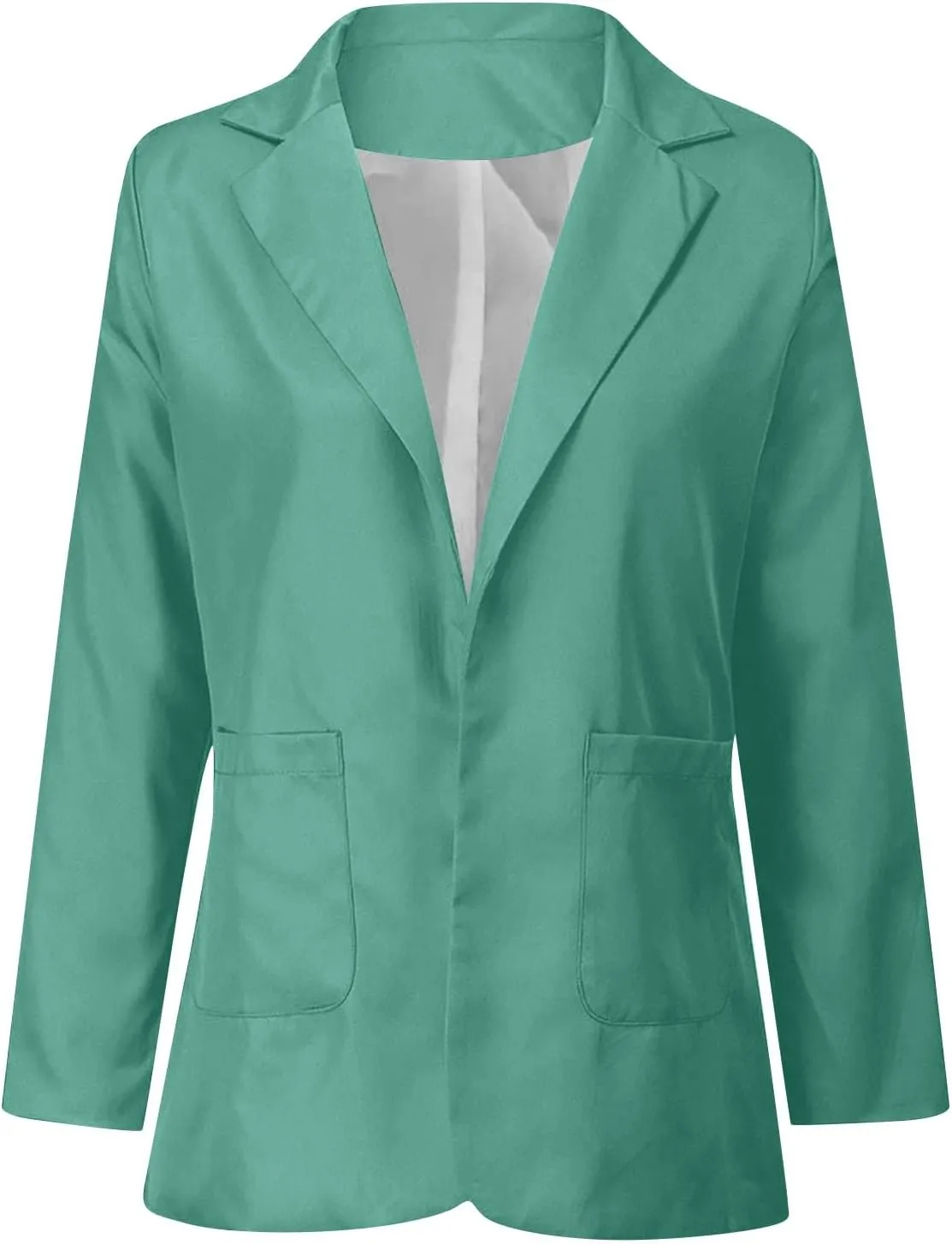 ZEFOTIM Blazers for Women Winter Plus Size Long Floral/Striped Blazer Work Lightweight Fitted Coat